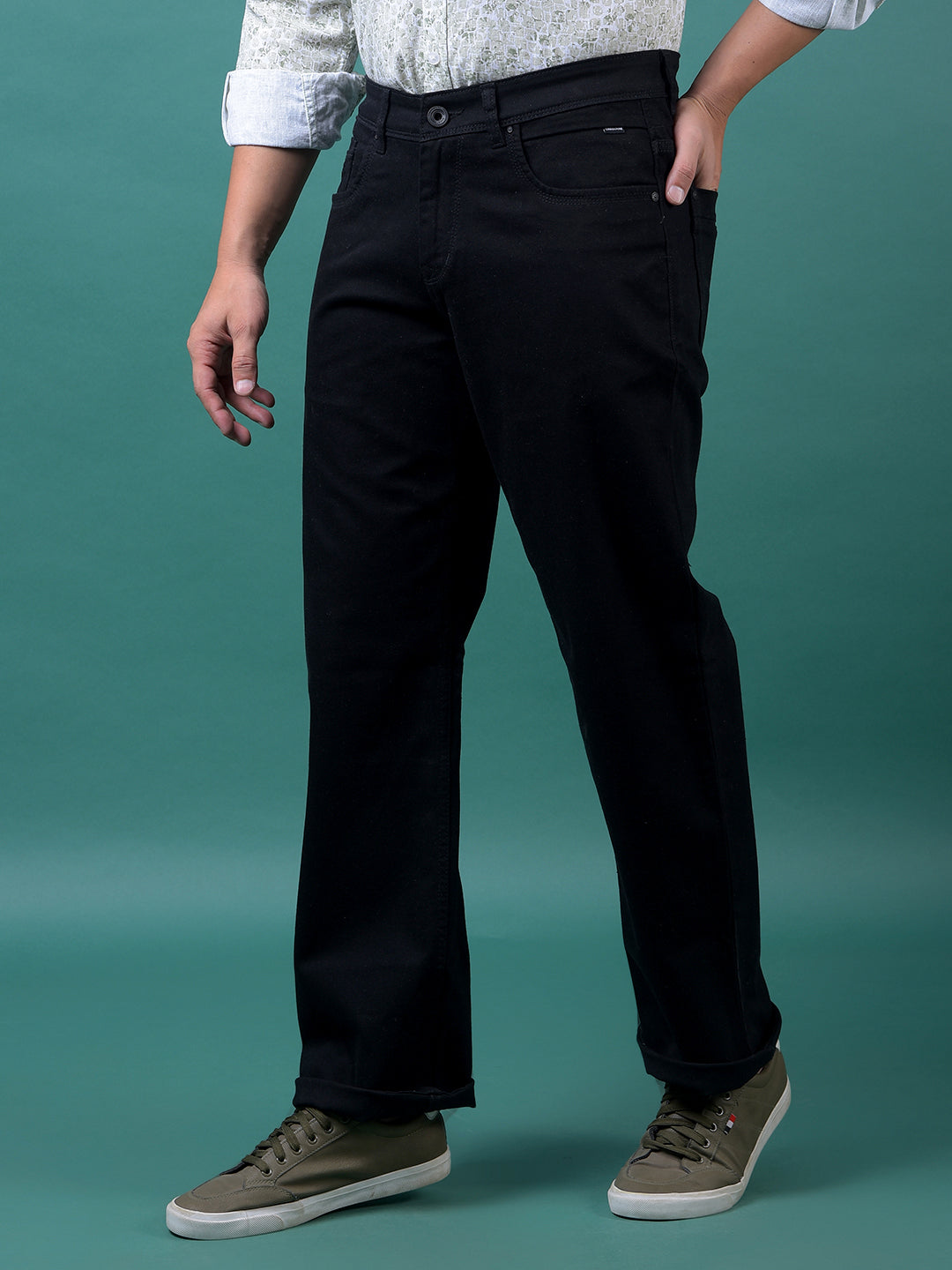 Black Baggy Jeans-Men Jeans-Crimsoune Club