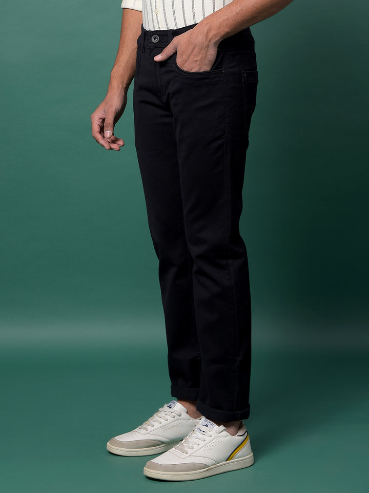 Classic Black Straight Leg Denim Jeans-Men Jeans-Crimsoune Club