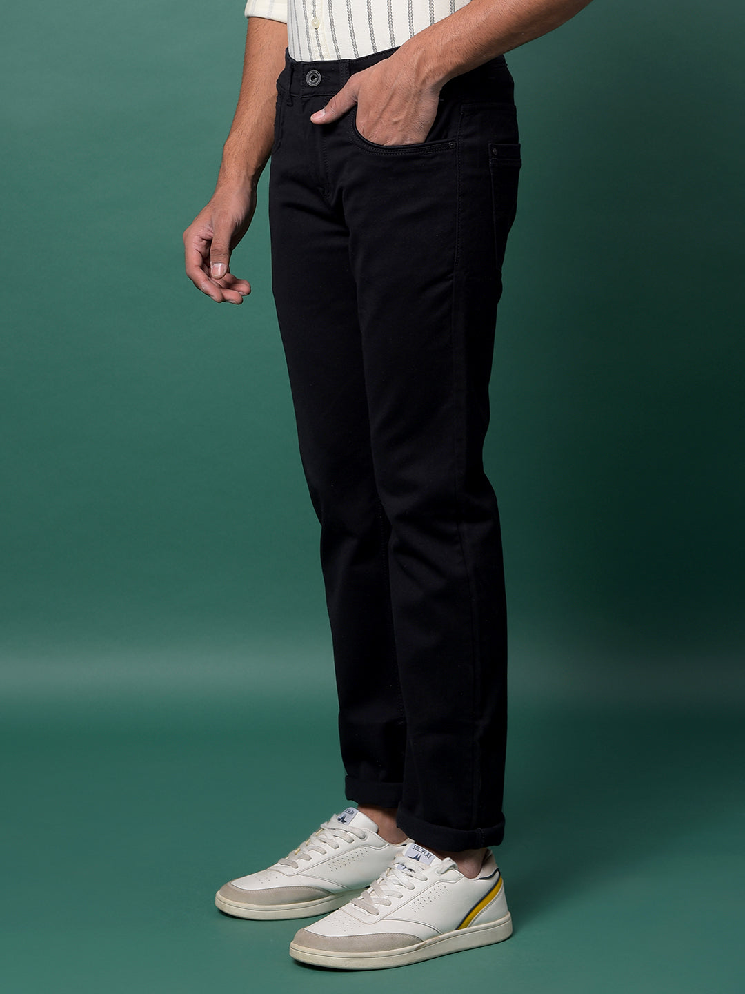 Classic Black Straight Leg Denim Jeans-Men Jeans-Crimsoune Club