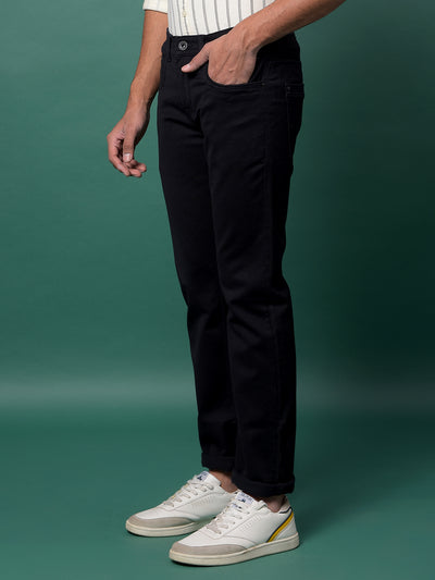 Classic Black Straight Leg Denim Jeans-Men Jeans-Crimsoune Club