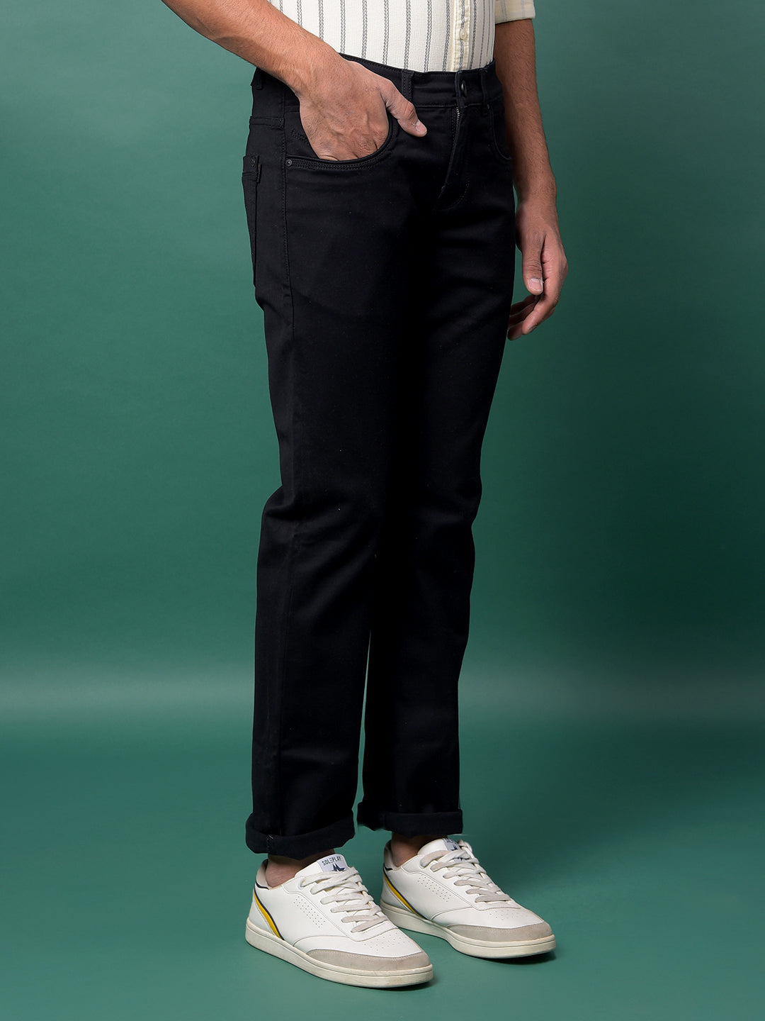 Classic Black Straight Leg Denim Jeans-Men Jeans-Crimsoune Club