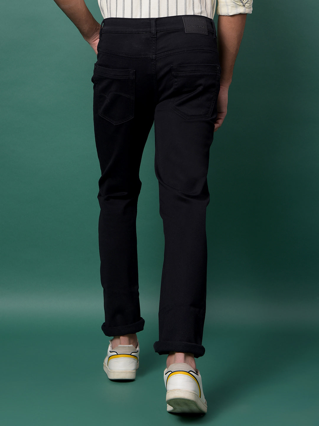 Classic Black Straight Leg Denim Jeans-Men Jeans-Crimsoune Club