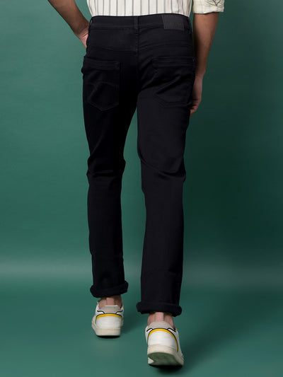 Classic Black Straight Leg Denim Jeans-Men Jeans-Crimsoune Club