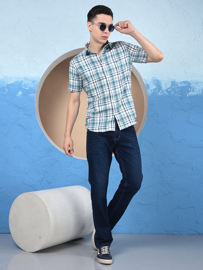 Blue Straight Jeans-Men Jeans-Crimsoune Club