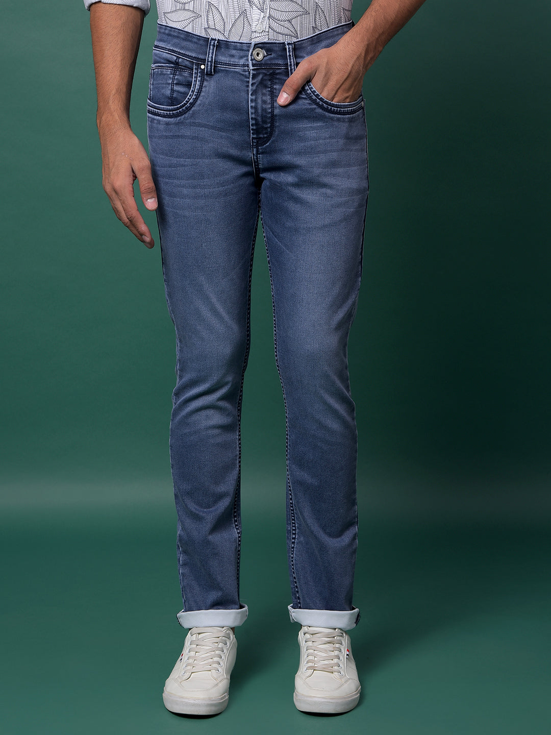 Versatile Blue Denim Jeans-Men Jeans-Crimsoune Club
