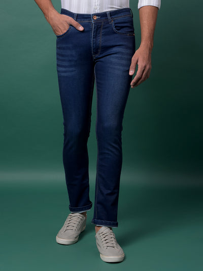 Versatile Blue Denim Jeans-Men Jeans-Crimsoune Club