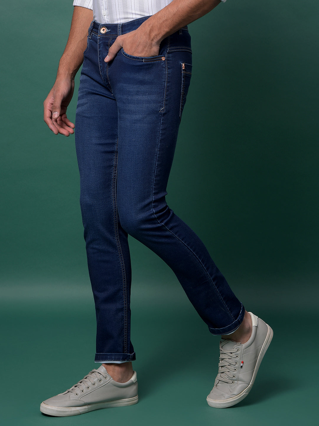 Versatile Blue Denim Jeans-Men Jeans-Crimsoune Club