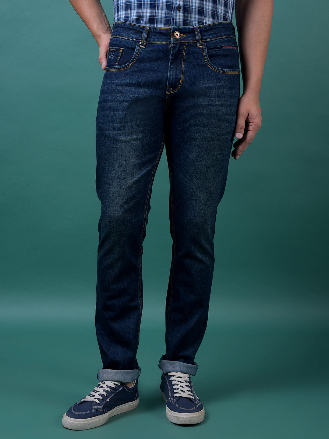 Versatile Blue Denim Jeans-Men Jeans-Crimsoune Club