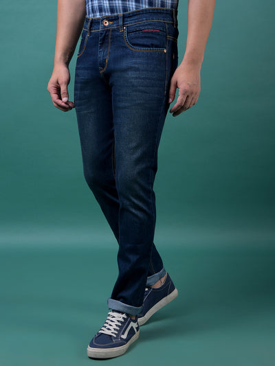 Versatile Blue Denim Jeans-Men Jeans-Crimsoune Club