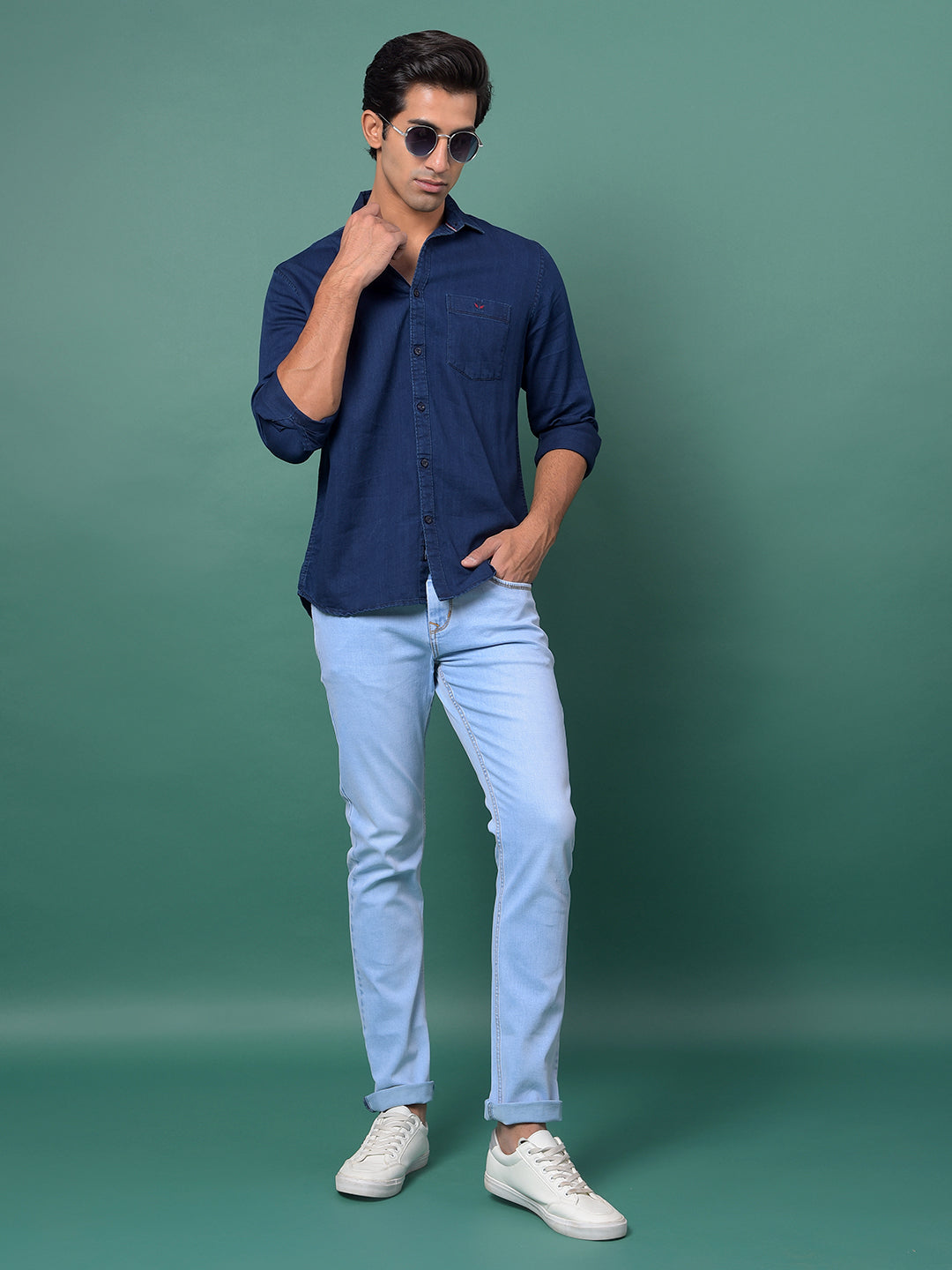 Versatile Blue Denim Jeans-Men Jeans-Crimsoune Club