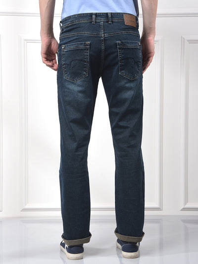 Blue Straight Jeans-Men Jeans-Crimsoune Club