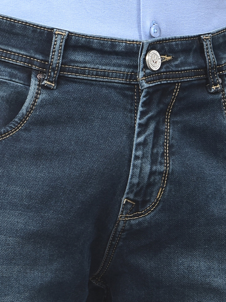Blue Straight Jeans-Men Jeans-Crimsoune Club