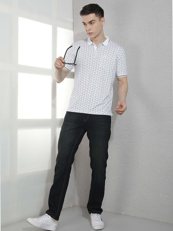 Classic Ink Blue Whisker Jeans-Men Jeans-Crimsoune Club