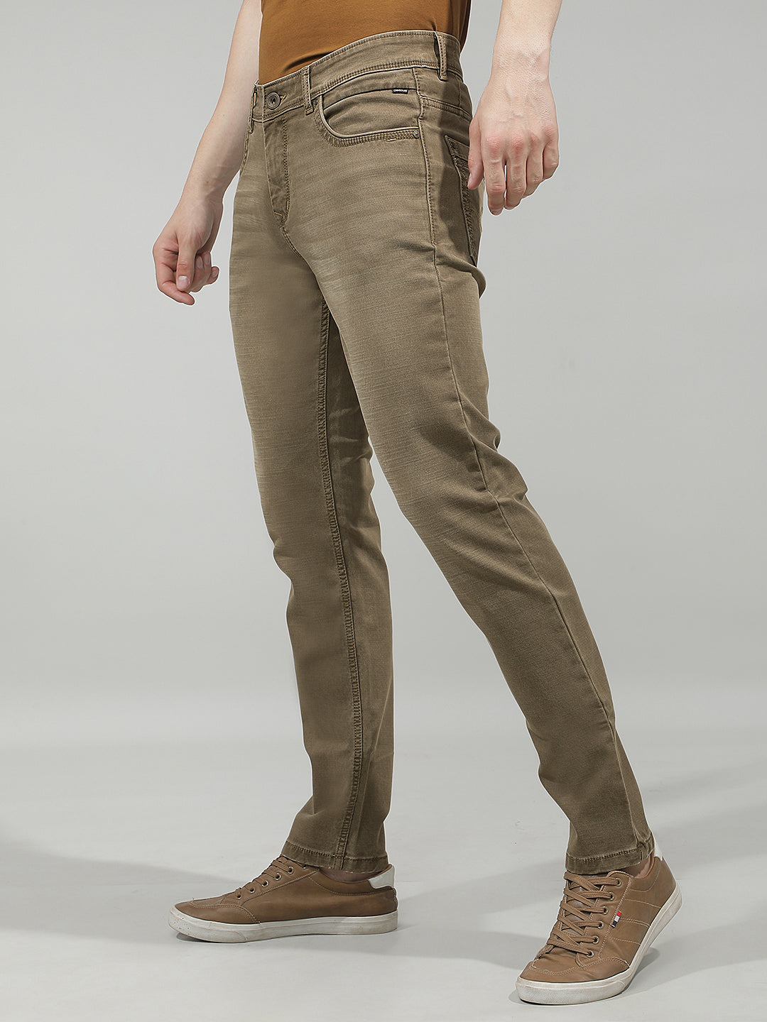 Urban Classic Khaki Jeans-Men Jeans-Crimsoune Club