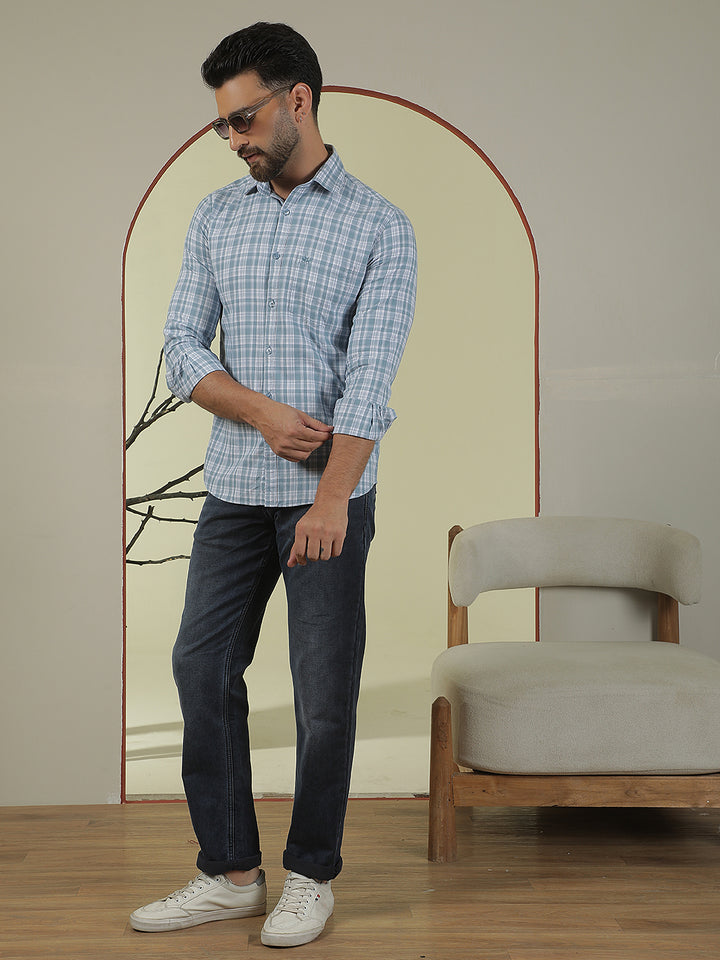 Navy Blue Straight Jeans-Men Jeans-Crimsoune Club