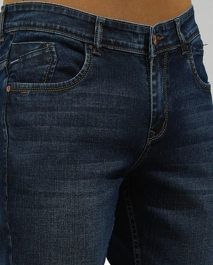Classic Washed Blue Jeans-Men Jeans-Crimsoune Club