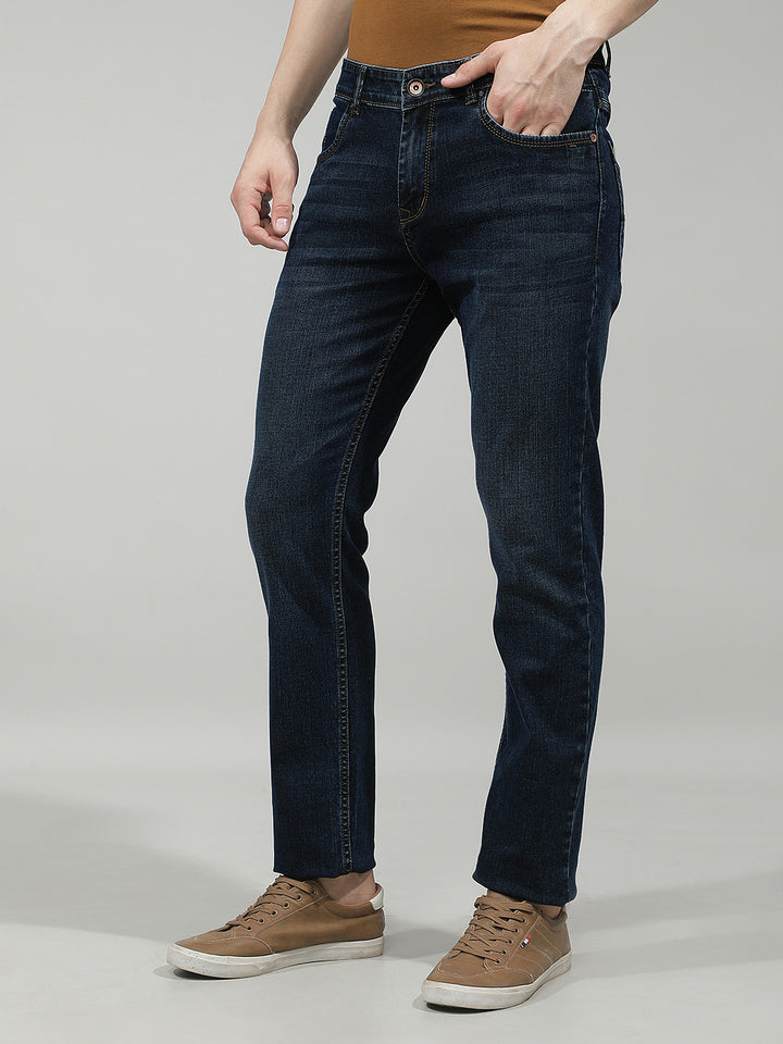 Classic Washed Blue Jeans-Men Jeans-Crimsoune Club
