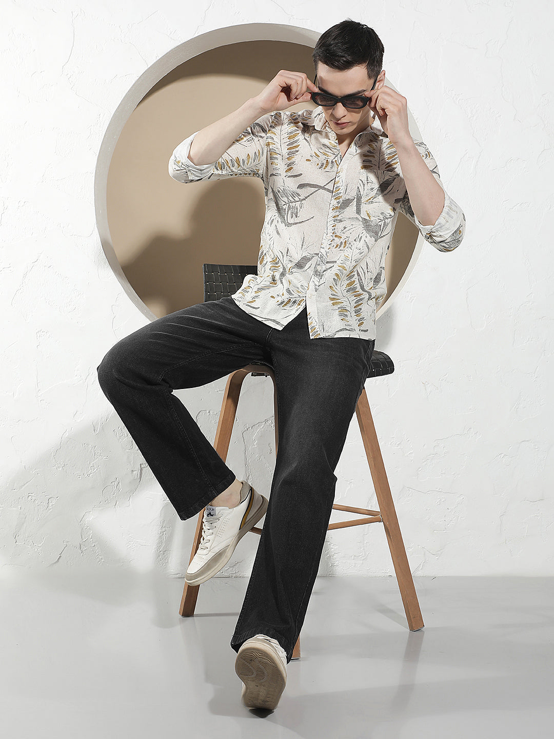 Shadow Black Baggy Jeans-Men Jeans-Crimsoune Club