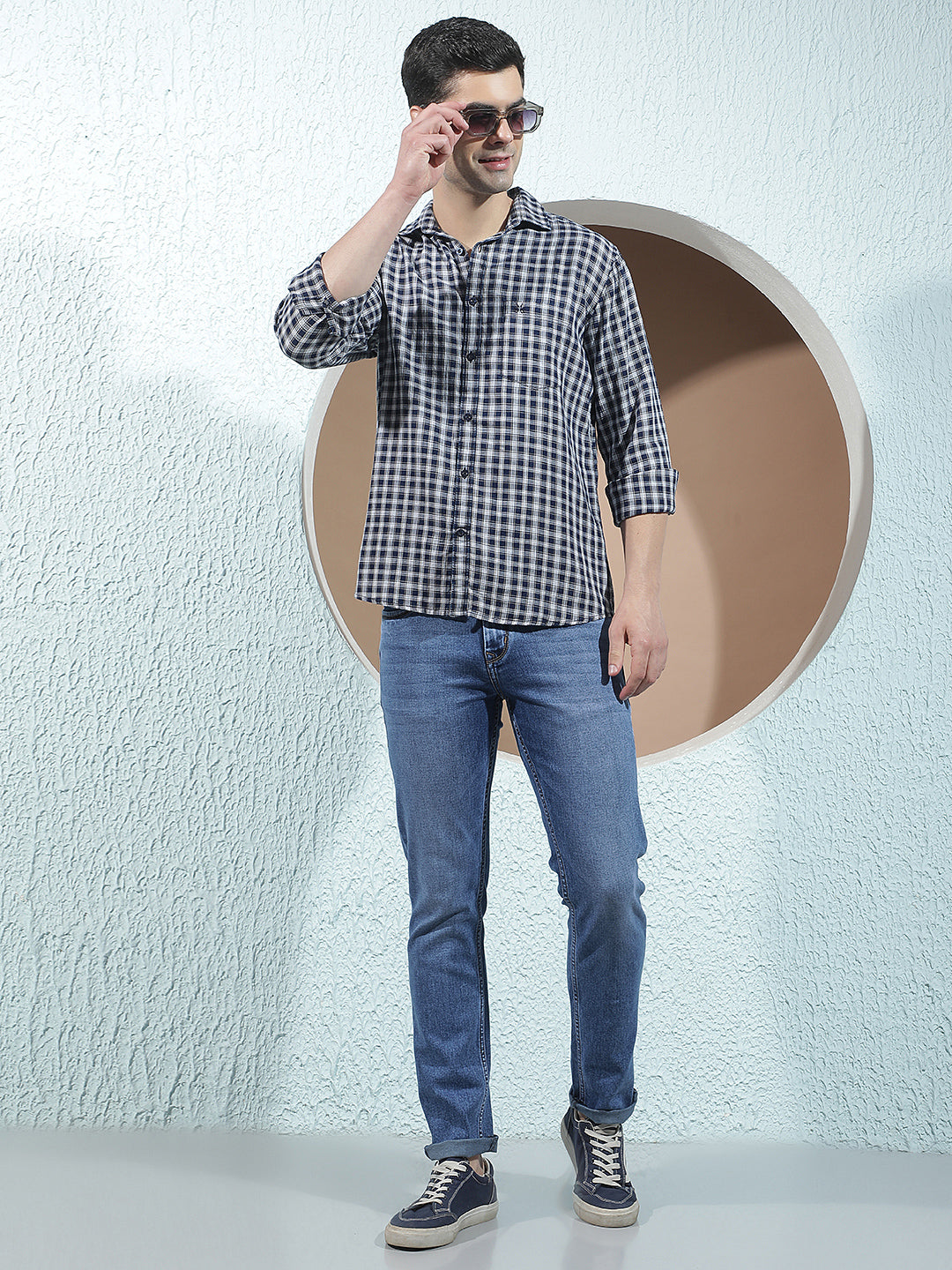 Tailored Sky Blue Jeans-Men Jeans-Crimsoune Club