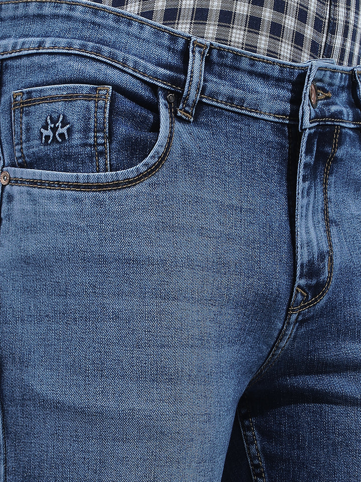Tailored Sky Blue Jeans-Men Jeans-Crimsoune Club