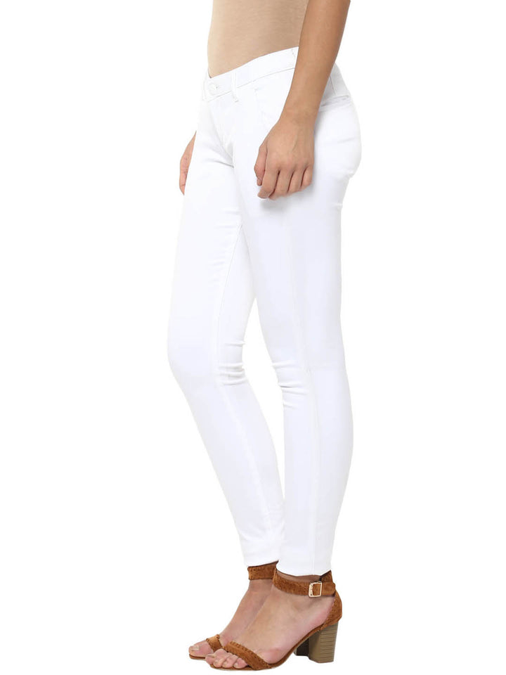 White Solid Trouser-Women Trousers-Crimsoune Club