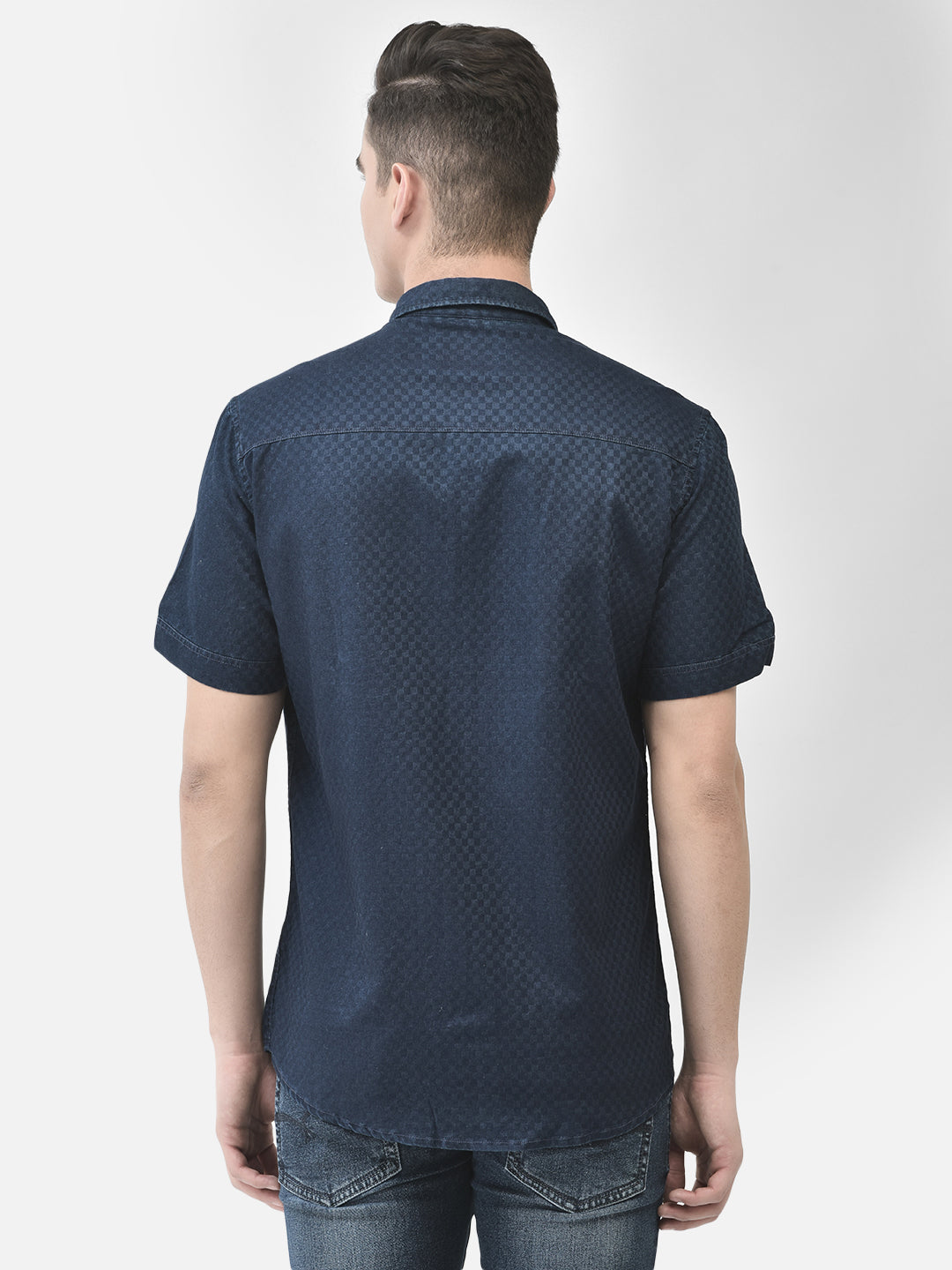 Navy Blue Shirt-Men Shirts-Crimsoune Club