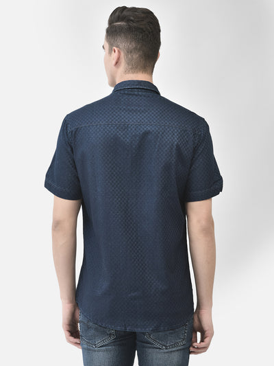 Navy Blue Shirt-Men Shirts-Crimsoune Club