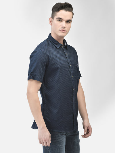 Navy Blue Shirt-Men Shirts-Crimsoune Club