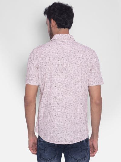 Beige Floral Shirt-Mens Shirts-Crimsoune Club