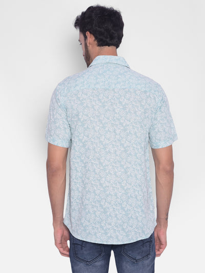 Green Floral Shirt-Mens Shirts-Crimsoune Club