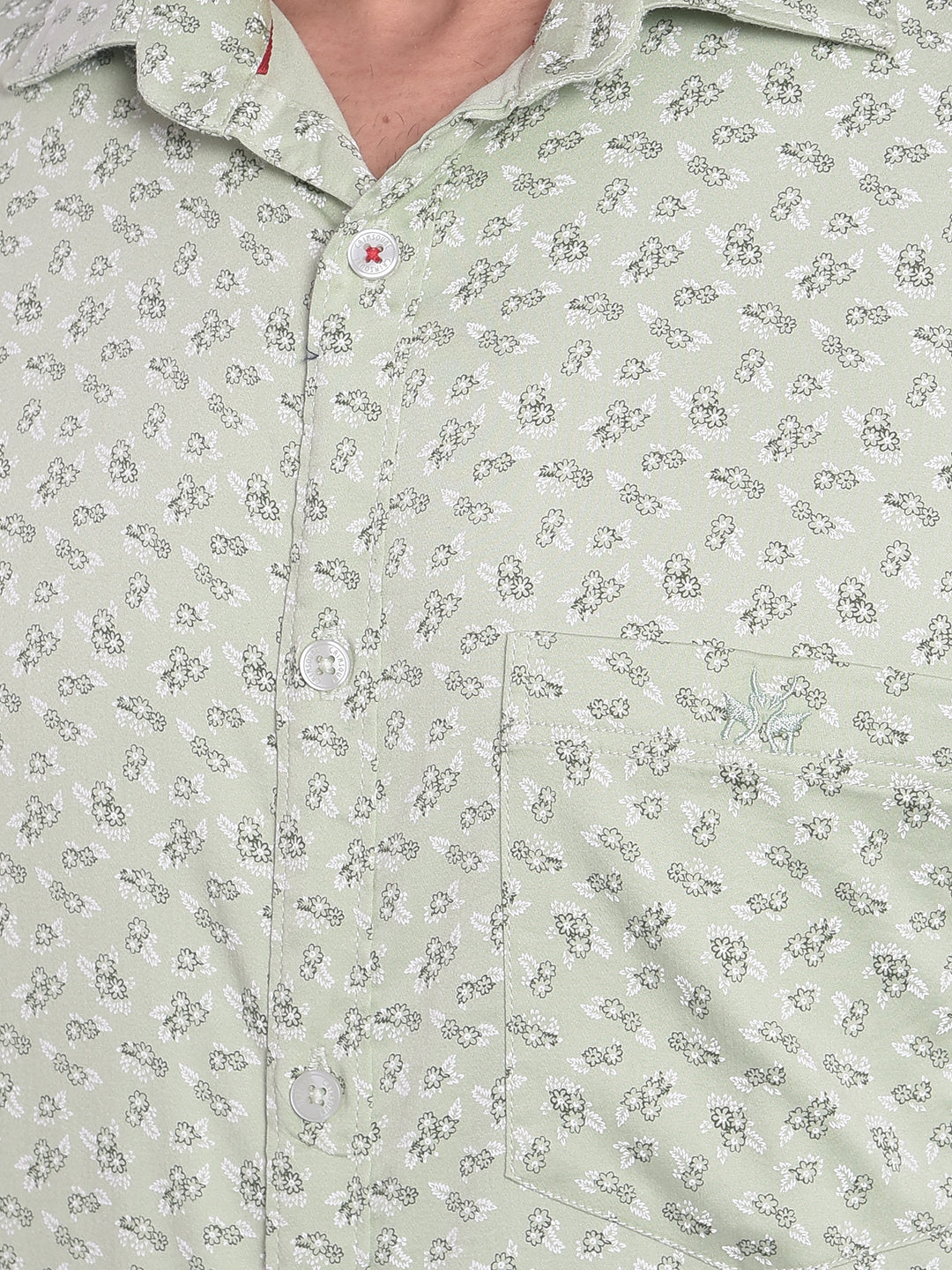 Green Printed Shirt-Mens Shirts-Crimsoune Club