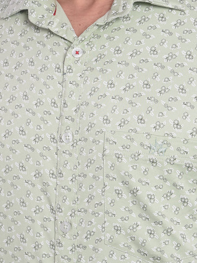 Green Printed Shirt-Mens Shirts-Crimsoune Club