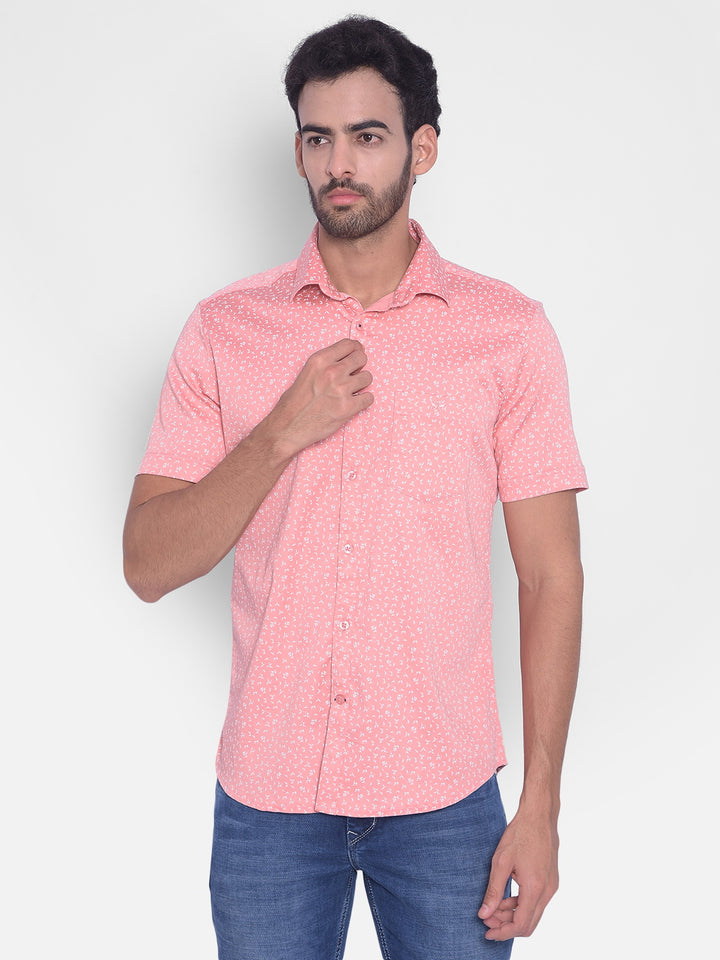 Pink Printed Shirt-Mens Shirts-Crimsoune Club