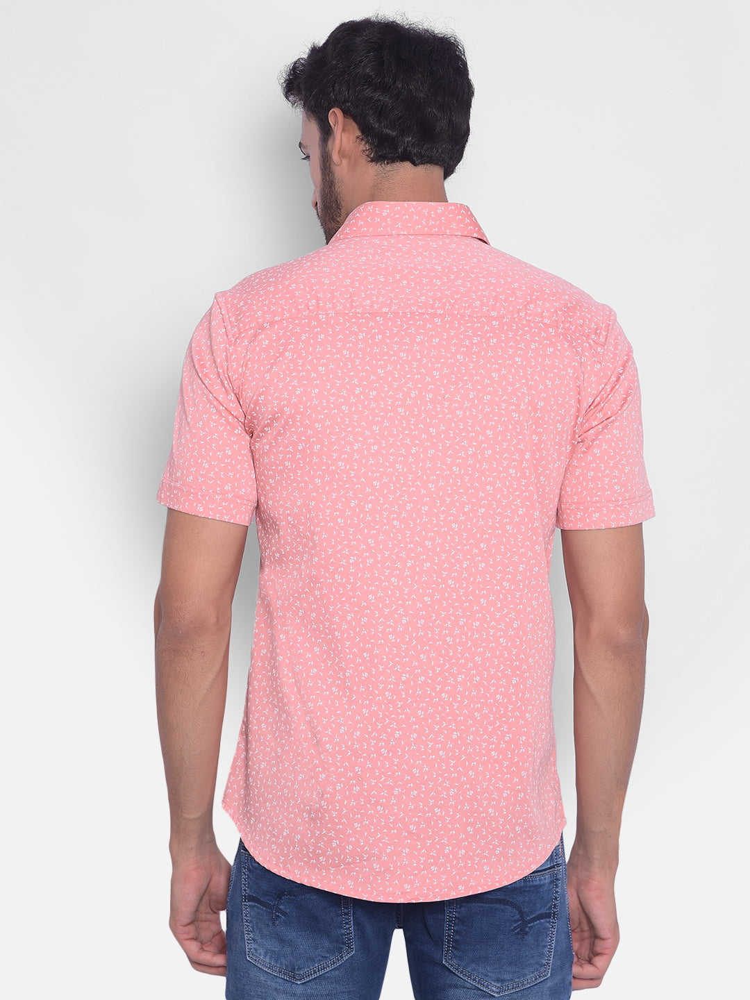 Pink Printed Shirt-Mens Shirts-Crimsoune Club