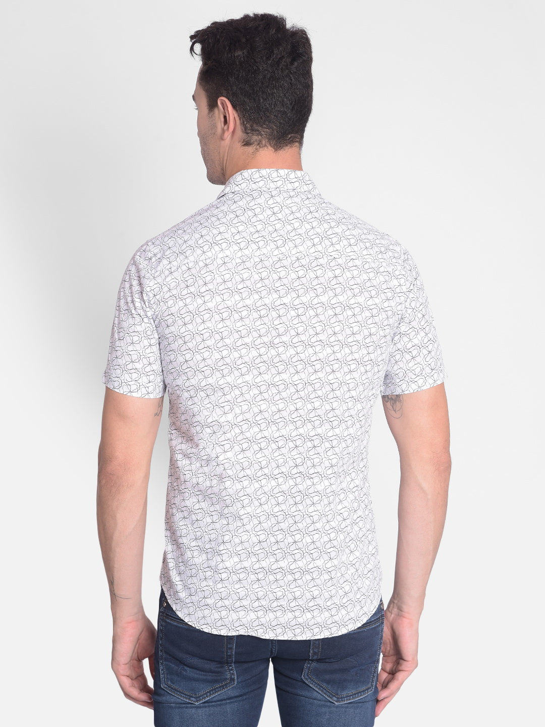 White Printed Shirt-Men shirts-Crimsoune Club