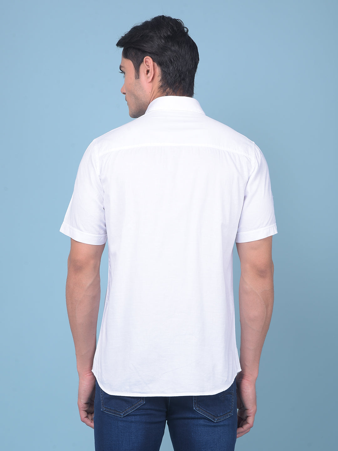 White 100% Cotton Shirt-Men Shirts-Crimsoune Club