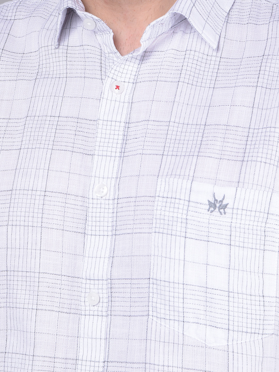 White Checks Shirt-Men Shirts-Crimsoune Club