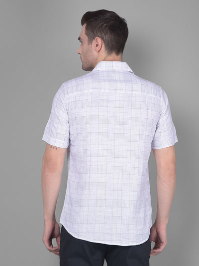 White Checks Shirt-Men Shirts-Crimsoune Club