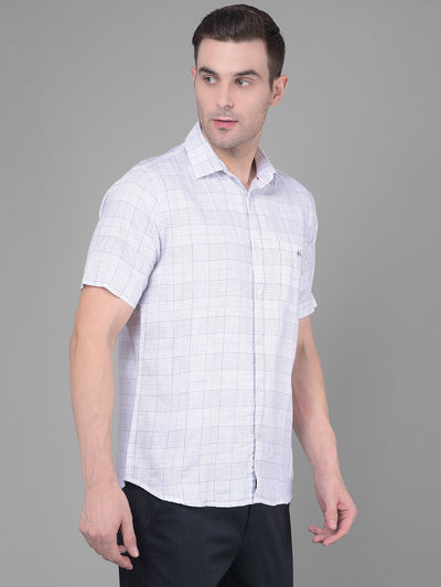 White Checks Shirt-Men Shirts-Crimsoune Club