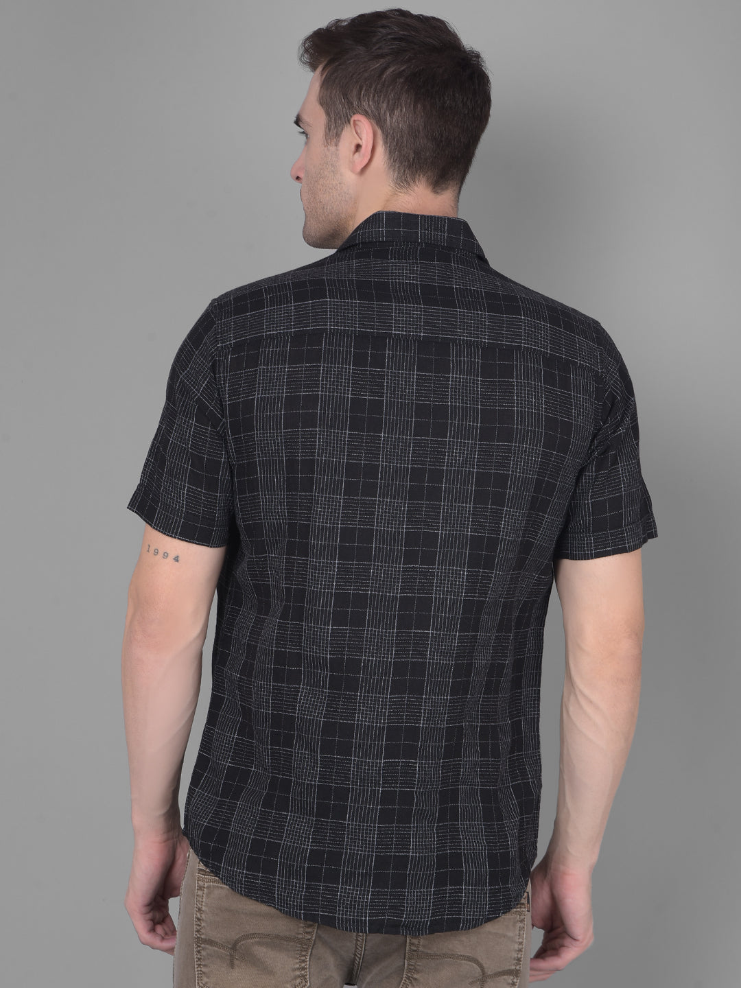Black Checks Shirt-Men Shirts-Crimsoune Club