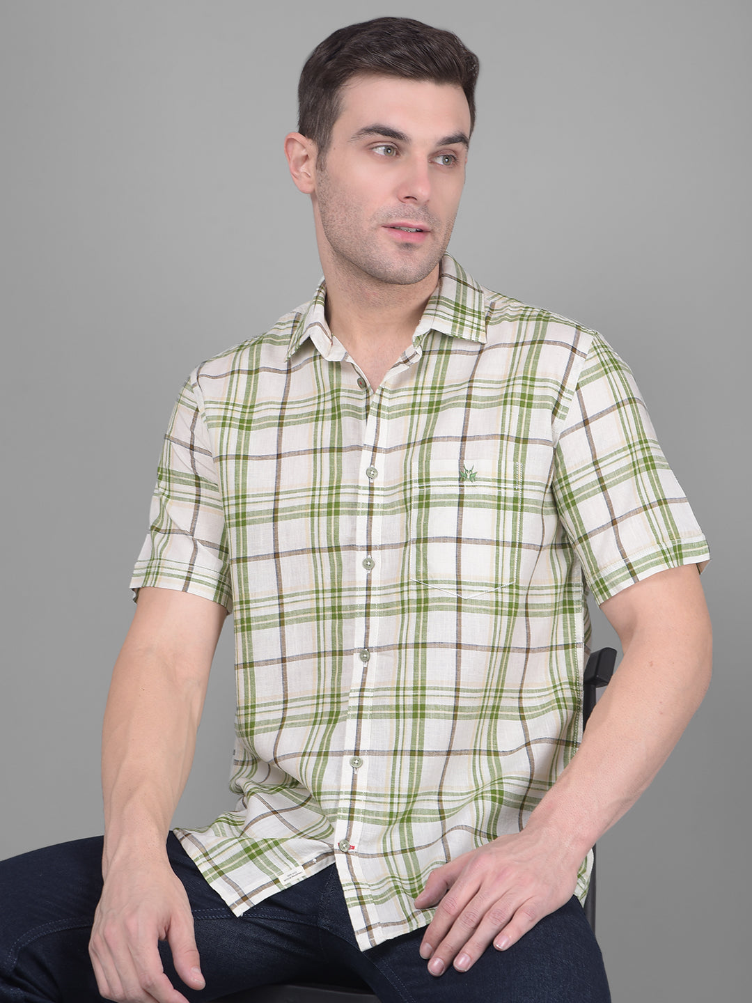 White Checks Shirt-Men Shirts-Crimsoune Club