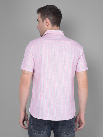 Pink Stripes Shirt-Men Shirts-Crimsoune Club
