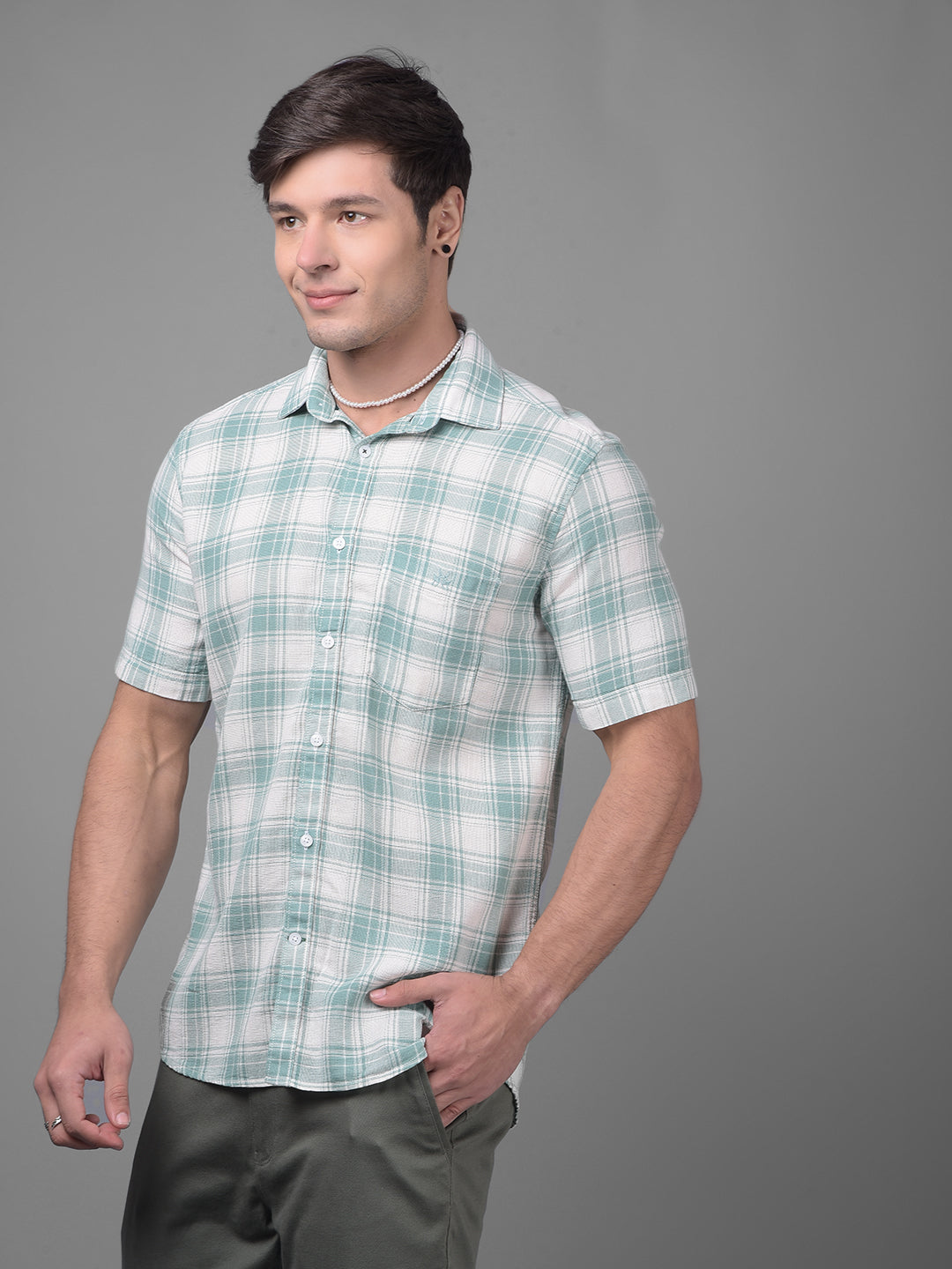 Green Shirt-Men Shirts-Crimsoune Club