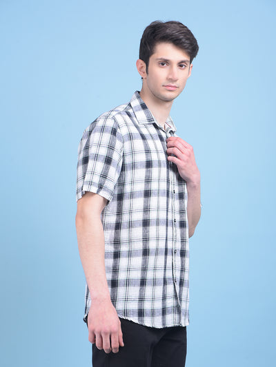 Green Tartan Check Shirt-Men Shirts-Crimsoune Club