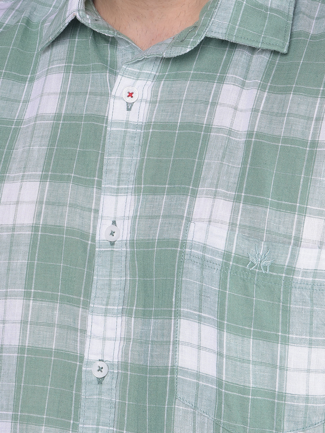 Green Checks Shirt-Men Shirts-Crimsoune Club