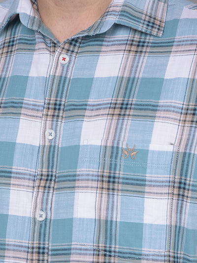 Blue Checks Shirt-Men Shirts-Crimsoune Club