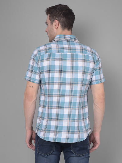 Blue Checks Shirt-Men Shirts-Crimsoune Club