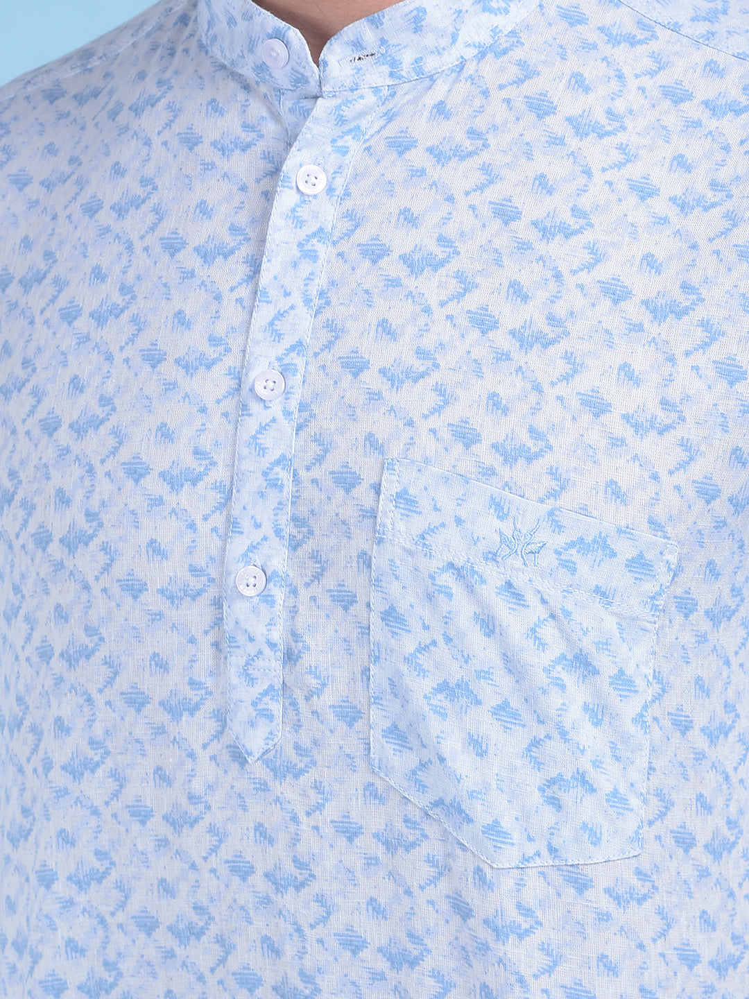 Blue Printed Shirt-Men Shirts-Crimsoune Club