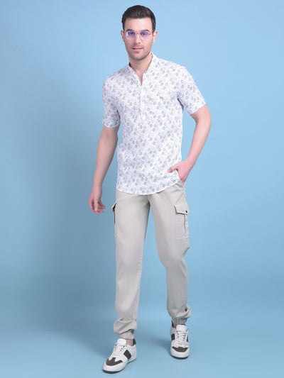 White Printed Shirt-Men Shirts-Crimsoune Club