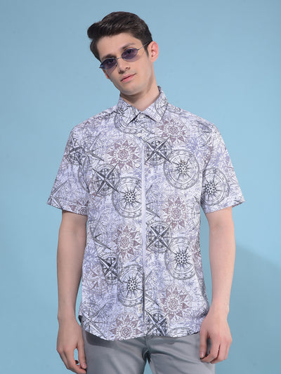 White Printed Shirt-Men Shirts-Crimsoune Club